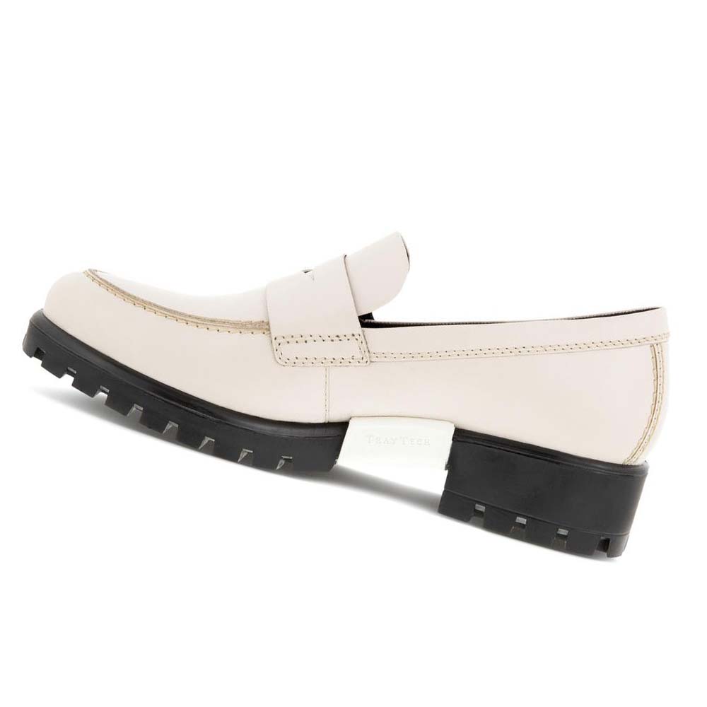 Women's Ecco Modtray Penny Loafers White | Canada 156DFM